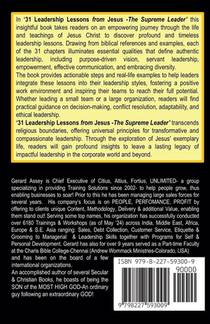 31 Leadership Lessons from Jesus The Supreme Leader achterzijde