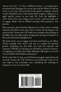 Answer The Call - 31 Days of Biblical Action achterzijde