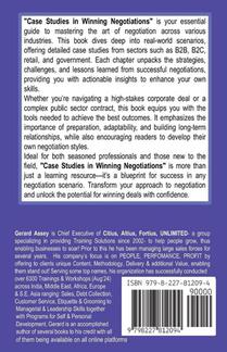 Case Studies in Winning Negotiations achterzijde