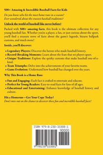 500+ Amazing & Incredible Baseball Facts for Kids achterzijde