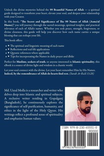 The Secret and Significance of The 99 Names of Allah (Asma'ul Husna) achterzijde