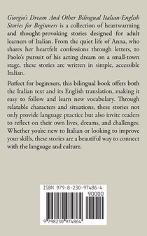 Giorgio's Dream And Other Bilingual Italian-English Stories for Beginners achterzijde