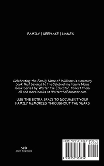 Celebrating the Family Name of Williams achterzijde