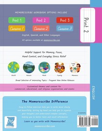 Handwriting Practice Workbook - United States of America, States and Capitals - Print, Level 2 achterzijde