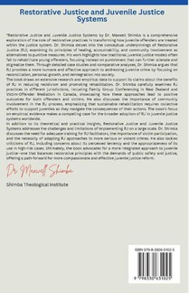 Restorative Justice and Juvenile Justice Systems achterzijde