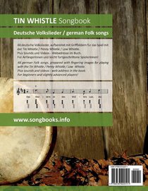 Tin Whistle Songbook - 48 deutsche Volkslieder / 48 german Folk songs: + Griffbilder / Fingerings + Online Sounds achterzijde