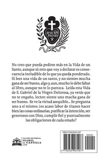 la Dolorosa, A: Vida de San Gabriel de la Virgen Dolorosa achterzijde