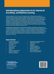 Interdisciplinary Approaches to AI, Internet of Everything, and Machine Learning achterzijde