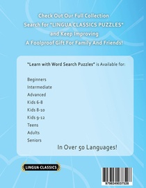 LEARN MALAYALAM WITH WORD SEARCH PUZZLES FOR ADULTS - Discover How to Improve Foreign Language Skills with a Fun Vocabulary Builder. Find 2000 Words to Practice at Home - 100 Large Print Puzzle Games - Teaching Material, Study Activity Workbook achterzijde