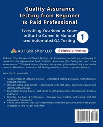 Quality Assurance Testing from Beginner to Paid Professional, 1 achterzijde