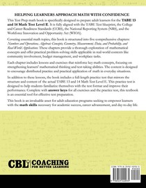 Test Prep Book for TABE 13 and 14 Math Test Level E achterzijde