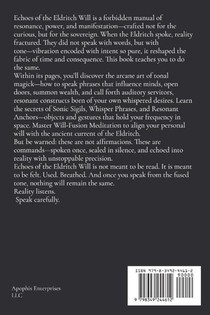 Echoes of the Eldritch Will achterzijde