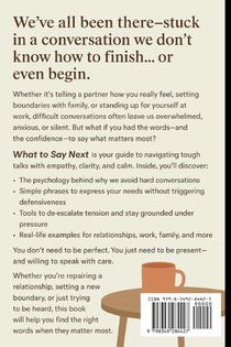 What to Say Next achterzijde