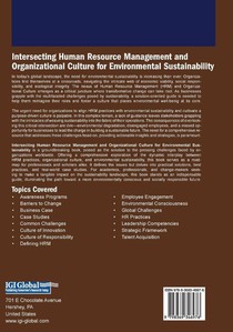 Intersecting Human Resource Management and Organizational Culture for Environmental Sustainability achterzijde
