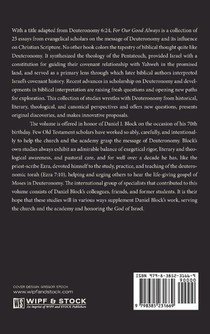 For Our Good Always achterzijde