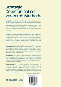 Strategic Communication Research Methods achterzijde