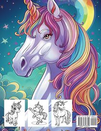 Unicorn Coloring Book achterzijde