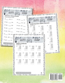 Addition and Subtraction Math Workbook 3rd and 4th Grade achterzijde