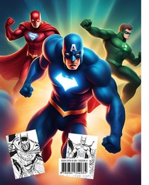 Superheroes Unleashed Coloring Book achterzijde
