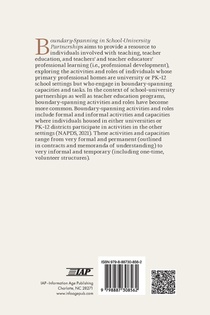 Boundary-Spanning in School-University Partnerships achterzijde