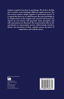 Psychology The Cognitive Powers achterzijde