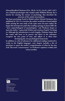 Edward Bradford Titchener: Beginner's Psychology achterzijde