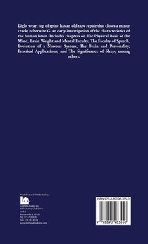 William Hanna Thomson: Brain and Personality Or the Physical achterzijde