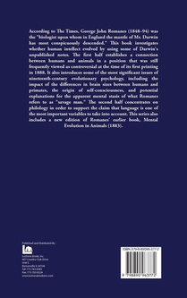 George John Romanes: Mental Evolution in Man Origin of Human achterzijde