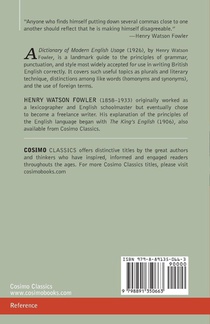 A Dictionary of Modern English Usage achterzijde