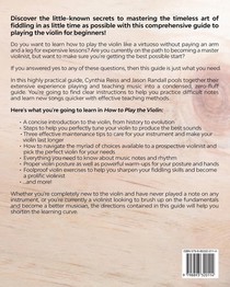 How to Play the Violin (Large Print Edition): A Beginner's Guide to Learning the Basics, Reading Music, and Playing Songs with Audio Recordings achterzijde