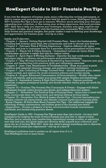 HowExpert Guide to 365+ Fountain Pen Tips achterzijde