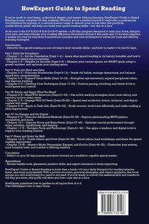 HowExpert Guide to Speed Reading achterzijde