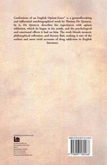 Confessions of an English Opium-Eater achterzijde