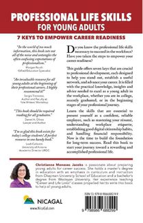 Professional Life Skills for Young Adults ~ 7 Keys to Empower Career Readiness achterzijde