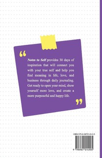 James, A: Notes to Self achterzijde