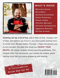 Invent Your Recipe Italian Cookbook achterzijde