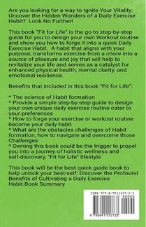 Fit for Life 5 Simple Steps Establish a Daily Workout Habit achterzijde
