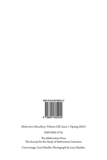 Midwestern Miscellany LIII.1 (Spring 2025) achterzijde