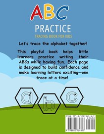 ABC Practice Tracing Book for Kids achterzijde