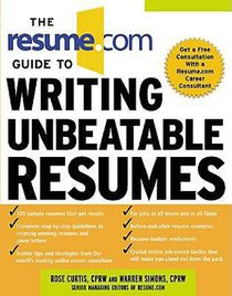 The Resume.Com Guide to Writing Unbeatable Resumes voorzijde