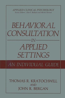 Behavioral Consultation in Applied Settings voorzijde