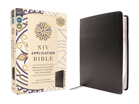 NIV Application Bible, European Bonded Leather, Black, Red Letter, Comfort Print: Bringing the Ancient Message of the Bible Into Your World