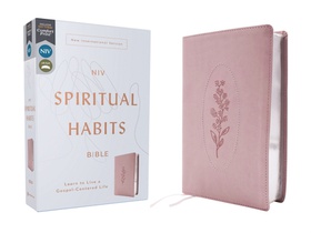 Niv, Spiritual Habits Bible, Leathersoft, Pink, Red Letter, Comfort Print: Learn to Live a Gospel-Centered Life