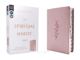 Niv, Spiritual Habits Bible, Leathersoft, Pink, Red Letter, Thumb Indexed, Comfort Print: Learn to Live a Gospel-Centered Life