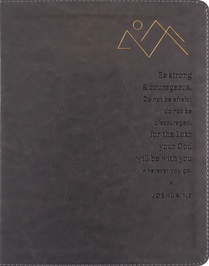 NIV, Journal the Word Bible (Perfect for Note-Taking), Double-Column, Leathersoft, Gray, Red Letter, Comfort Print