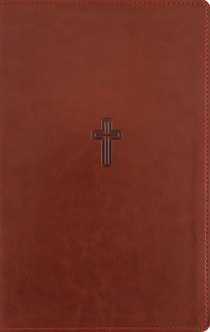 NASB, Personal Size Reference Bible, Large Print, Paragraph Style, Leathersoft, Brown, Red Letter, 1995 Text, Comfort Print
