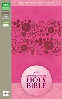 NIrV, Holy Bible, Large Print, Leathersoft, Pink voorzijde