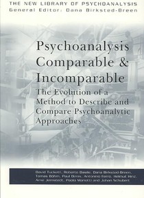 Psychoanalysis Comparable and Incomparable voorzijde