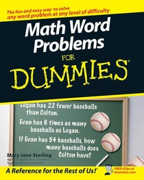 Math Word Problems For Dummies voorzijde