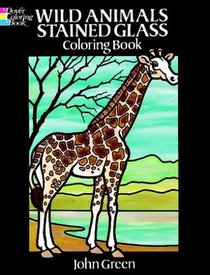 Wild Animals Stained Glass Colouring Book